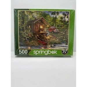 Springbok Cozy Cabin Life 500 Piece Jigsaw Puzzle 18" x 23.5" Sealed USA Made